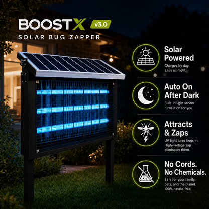 Solar Bug Zapper - For Bug Free Outdoor Nights