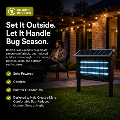 Solar Bug Zapper - For Bug Free Outdoor Nights
